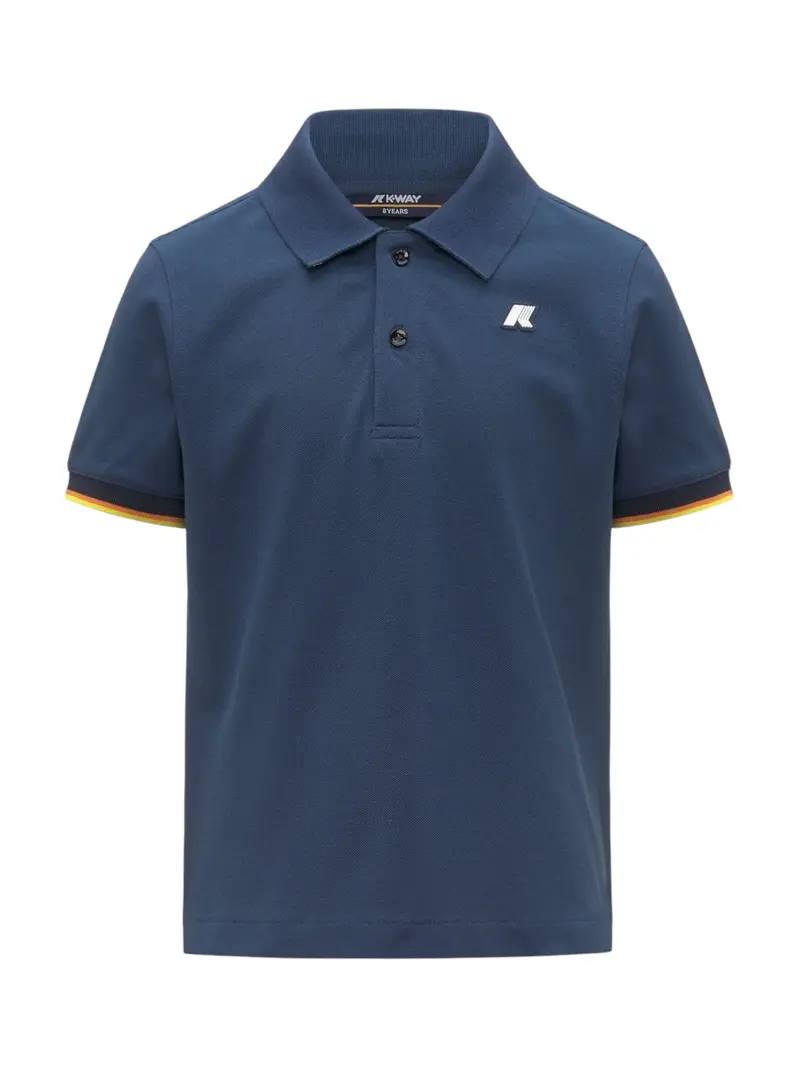 K-WAY KIDS Polo Bambini e ragazzi P. VINCENT PIQUE K6126LW B67 Blue Insignia