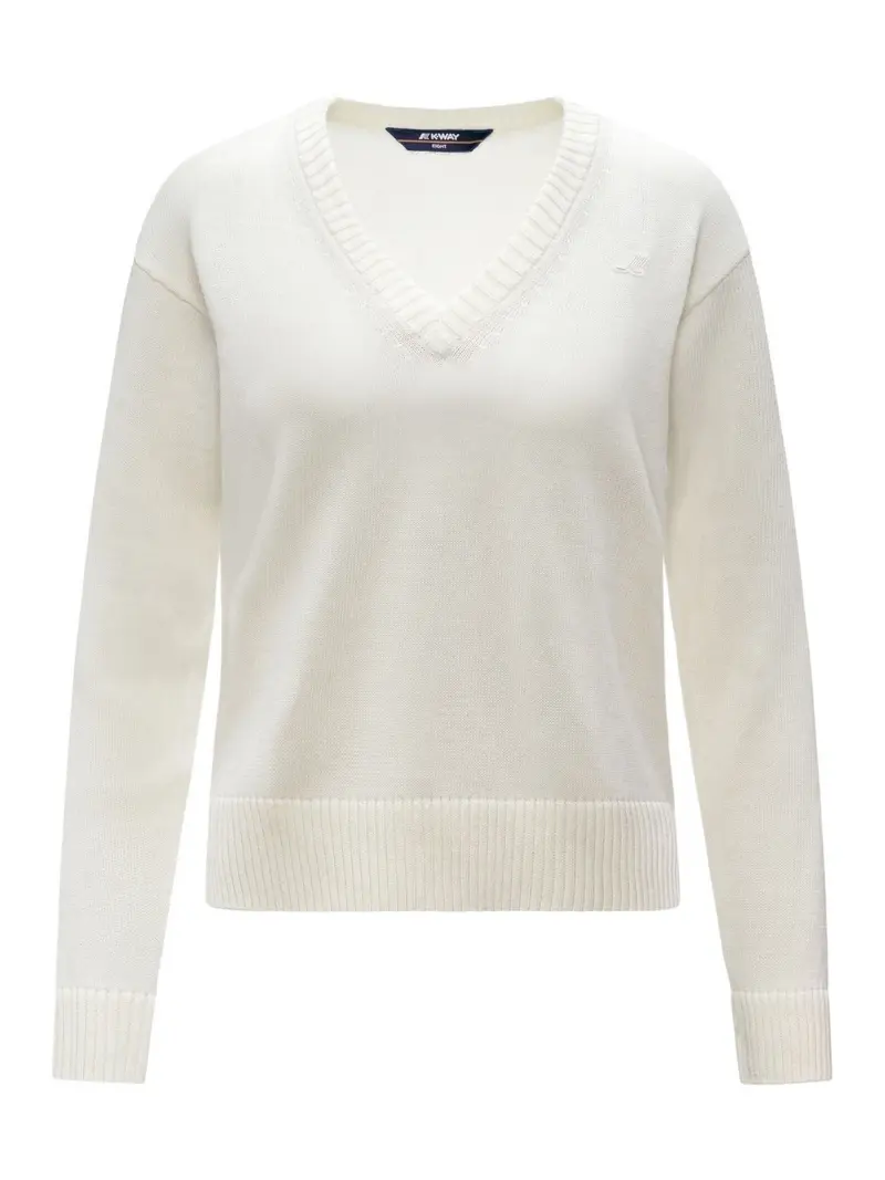 K-WAY Maglione Donna ADINE COTTON CASHMERE K4125RW X42 WHITE GARDENIA