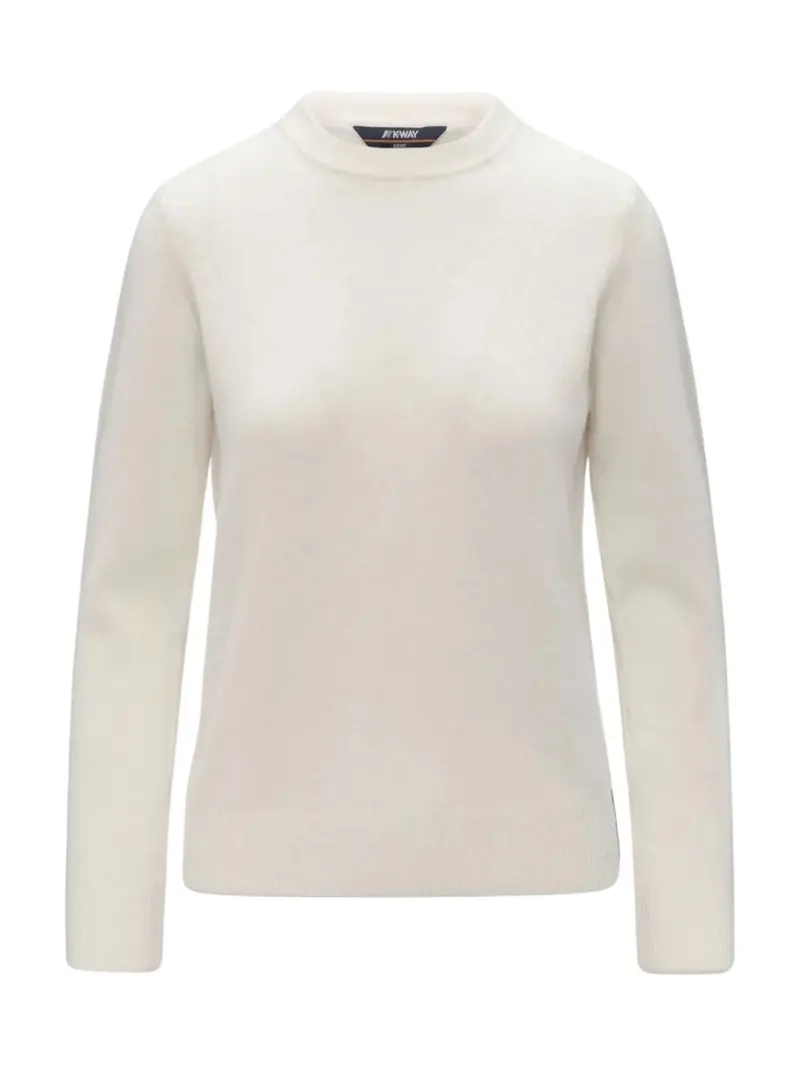 K-WAY Maglione Donna CLARISSE WOOL STRETCH K4138MW X42 WHITE GARDENIA