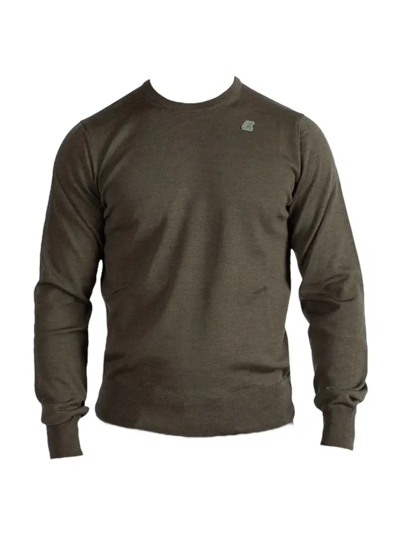 K-WAY Maglione Uomo Sebastien merino K2142EW WMR GREEN BLACKISH