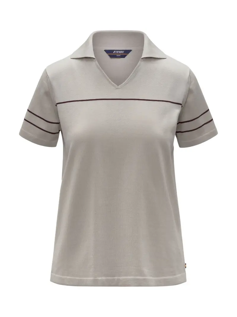 K-WAY Polo Donna MAZARDY STRIPES K11715W C36 BEIGE LT - Violet Bu