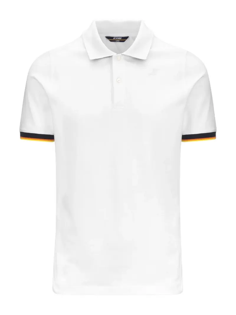 K-WAY Polo Uomo VINCENT PIQUE K1125BW 001 WHITE