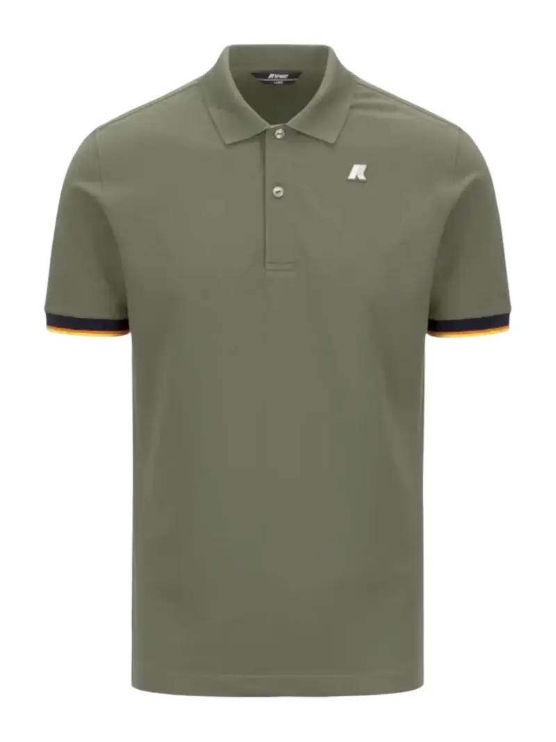 K-WAY Polo Uomo VINCENT PIQUE K1125BW V15 Green Lichen