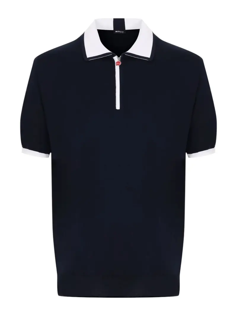 KITON T-Shirt e Polo Uomo  UMK0571V111A00J DARK BLUE/WHITE Blu