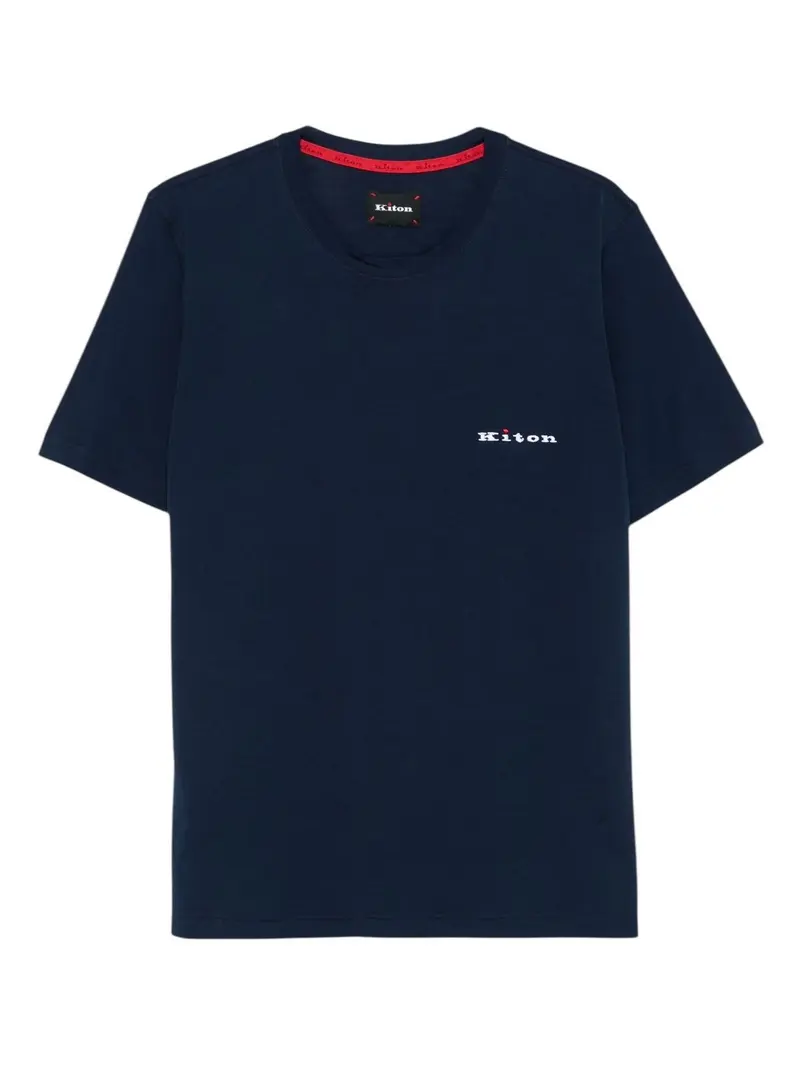 KITON T-shirt Uomo UMK0717K4000 NAVY BLUE NAVY BLUE