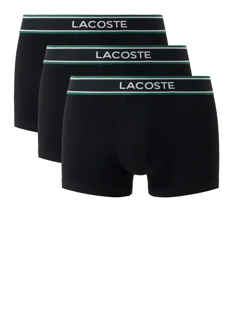 Lacoste Confezione Di 3 Boxer Aderenti Nero