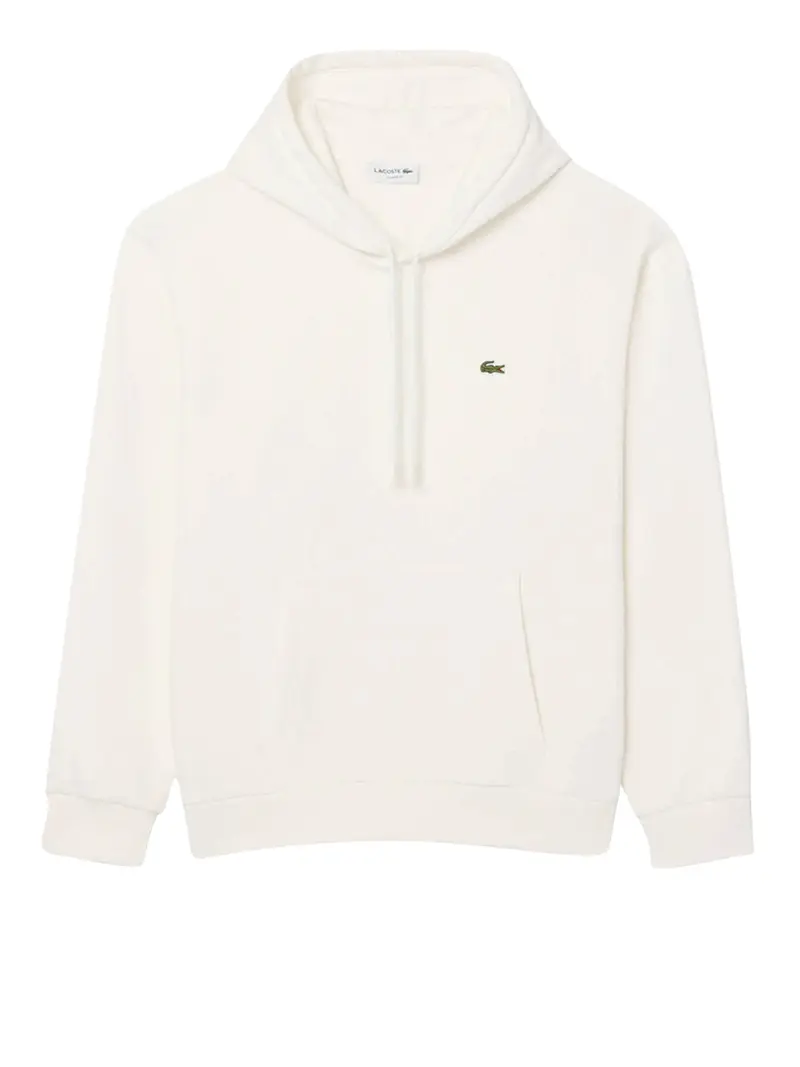 Lacoste Felpa In Tinta Unita Bianco