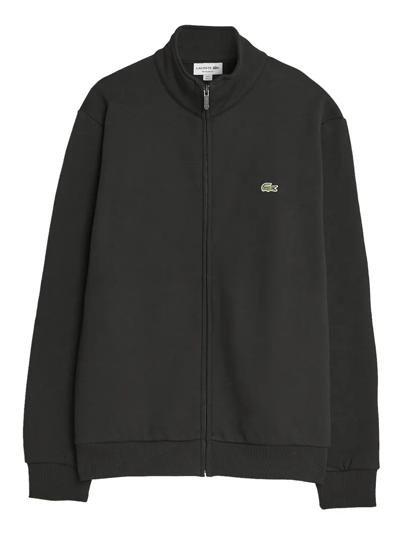 Lacoste Felpa In Tinta Unita Nero