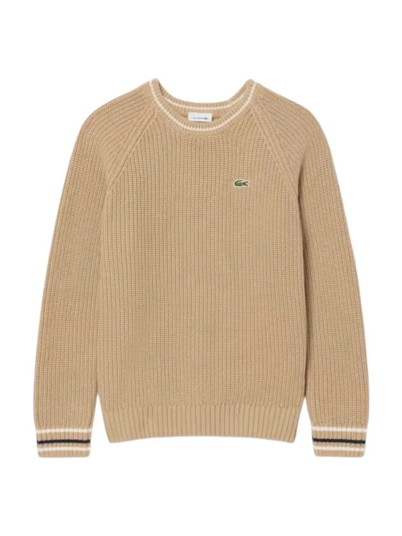 LACOSTE KIDS Maglione Bambini e ragazzi LCB CHUNKY KNIT CORE SWEATER Beige - 947695 02S