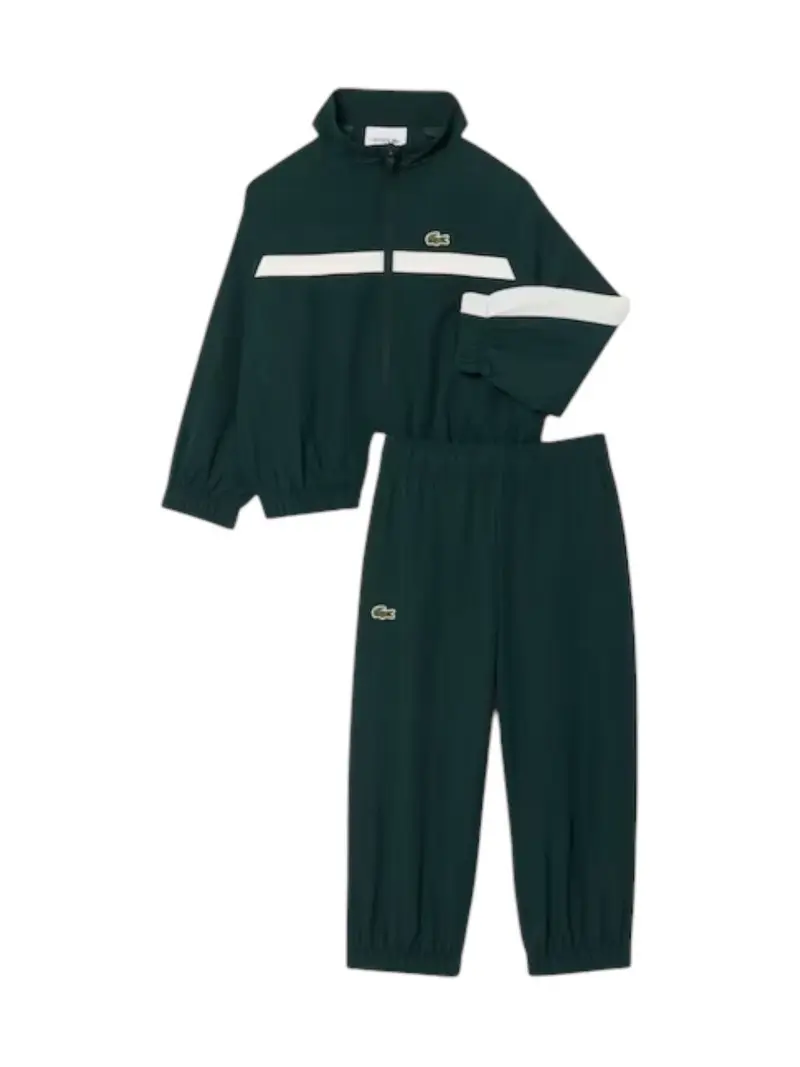 LACOSTE KIDS Tuta Bambini e ragazzi LCB COLORBLOCK POLY PONGEE SET Verde - 847764 YZP