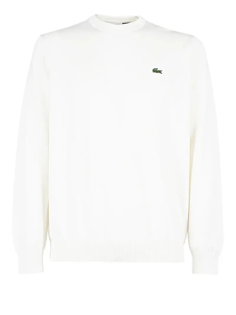Lacoste Maglione In Tinta Unita Bianco