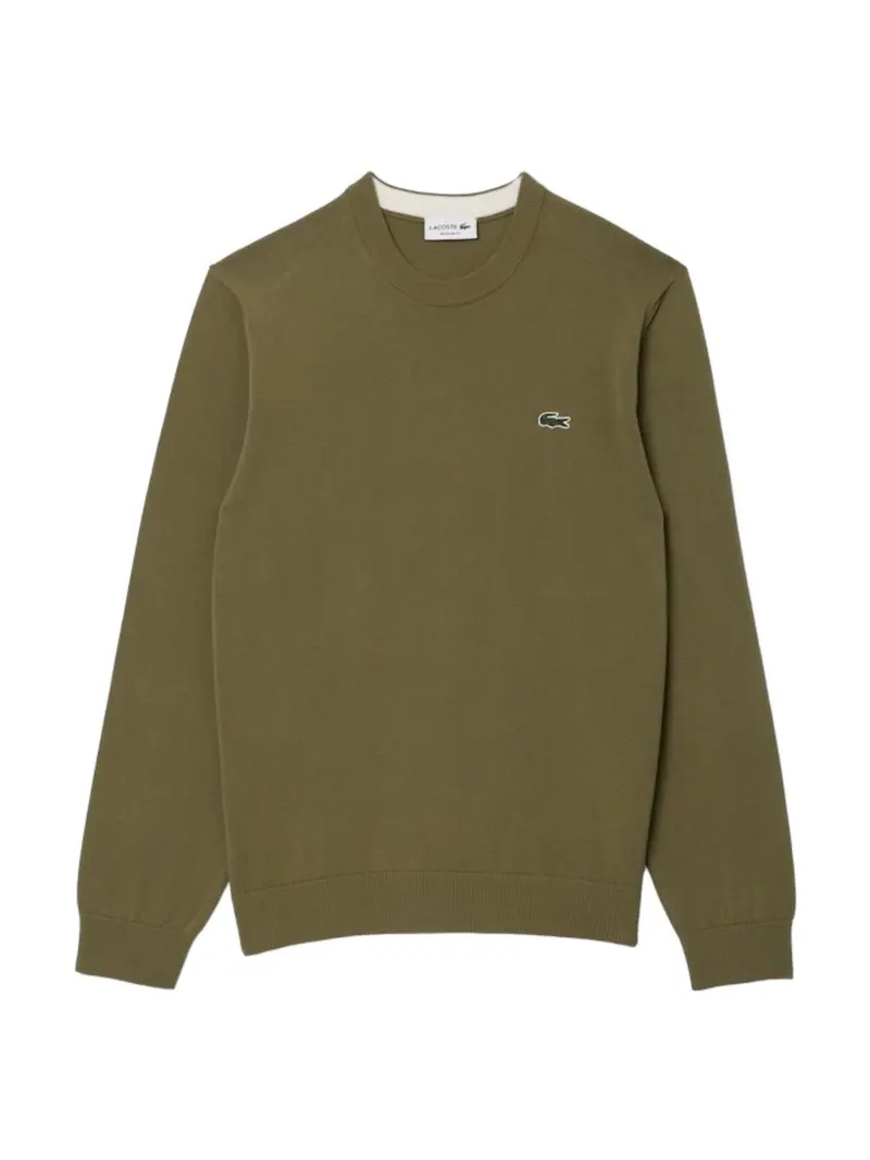LACOSTE Maglione Uomo AH1985 BMY VERDE MILITARE