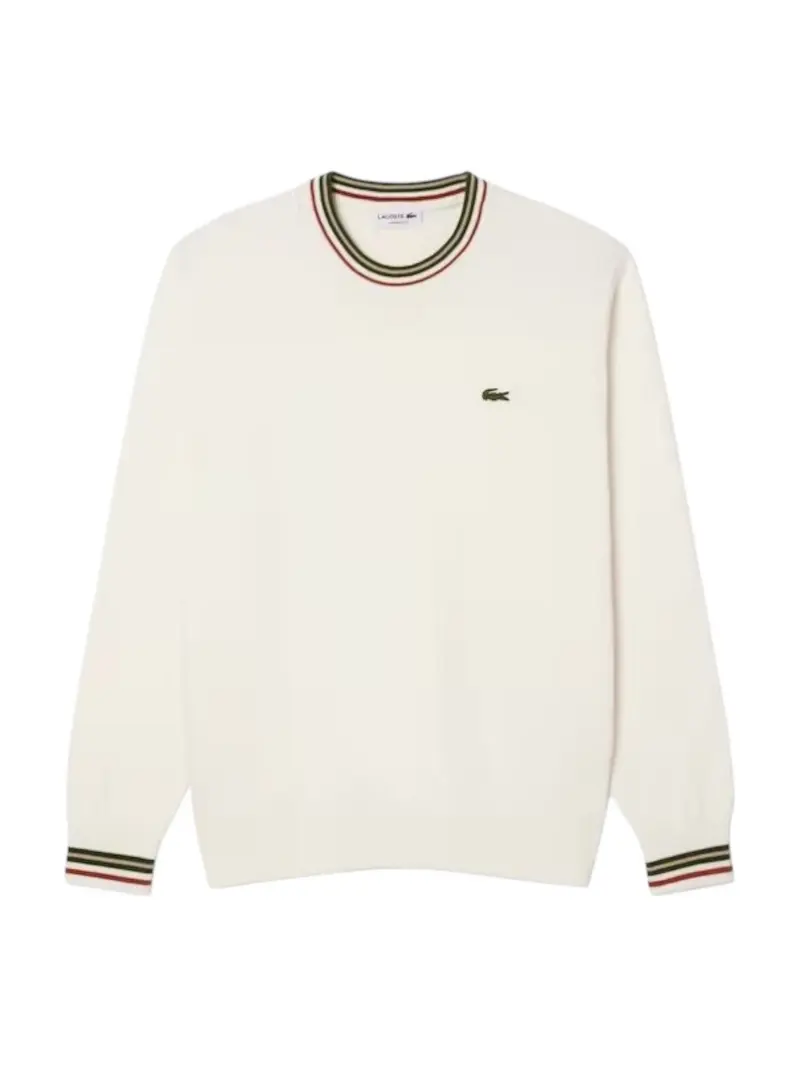 LACOSTE Maglione Uomo AH5158 X0N PANNA