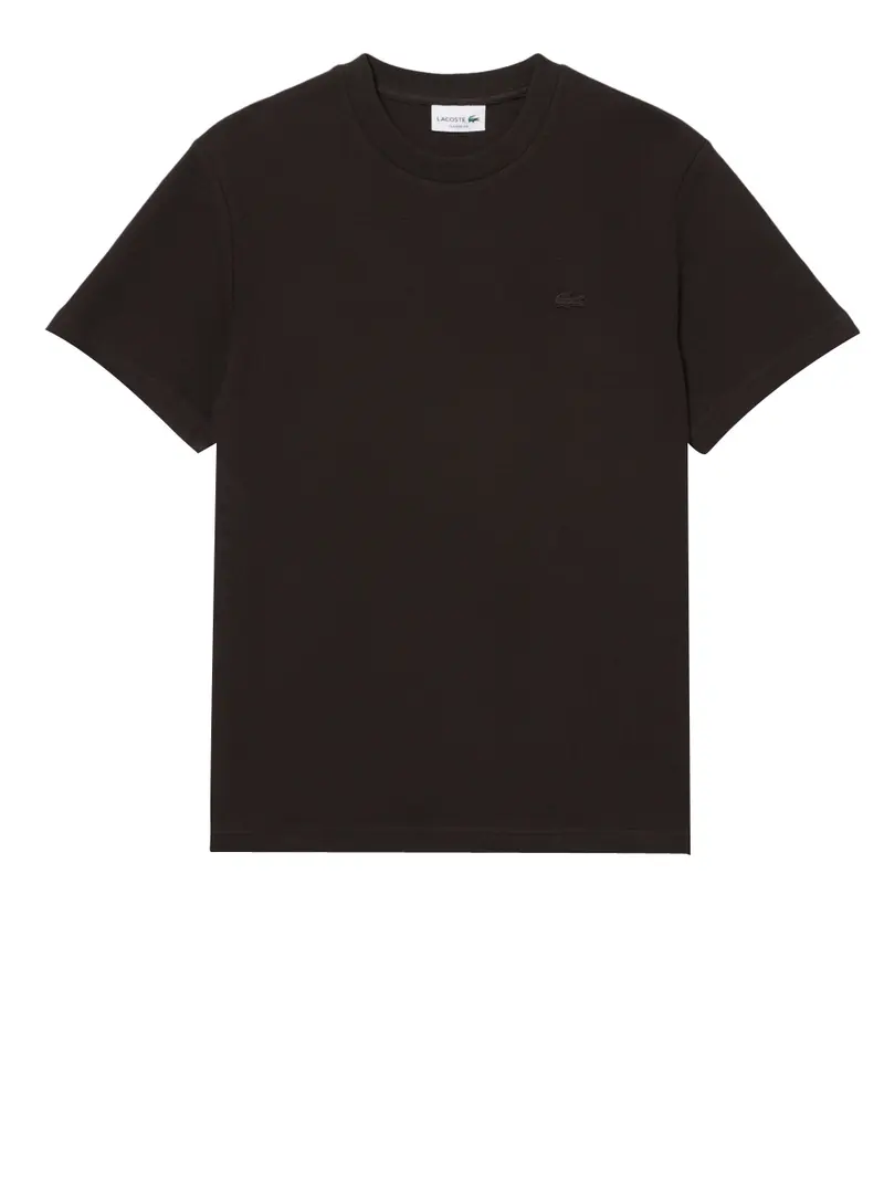 Lacoste T-shirt In Jersey Testurizzata - Marrone