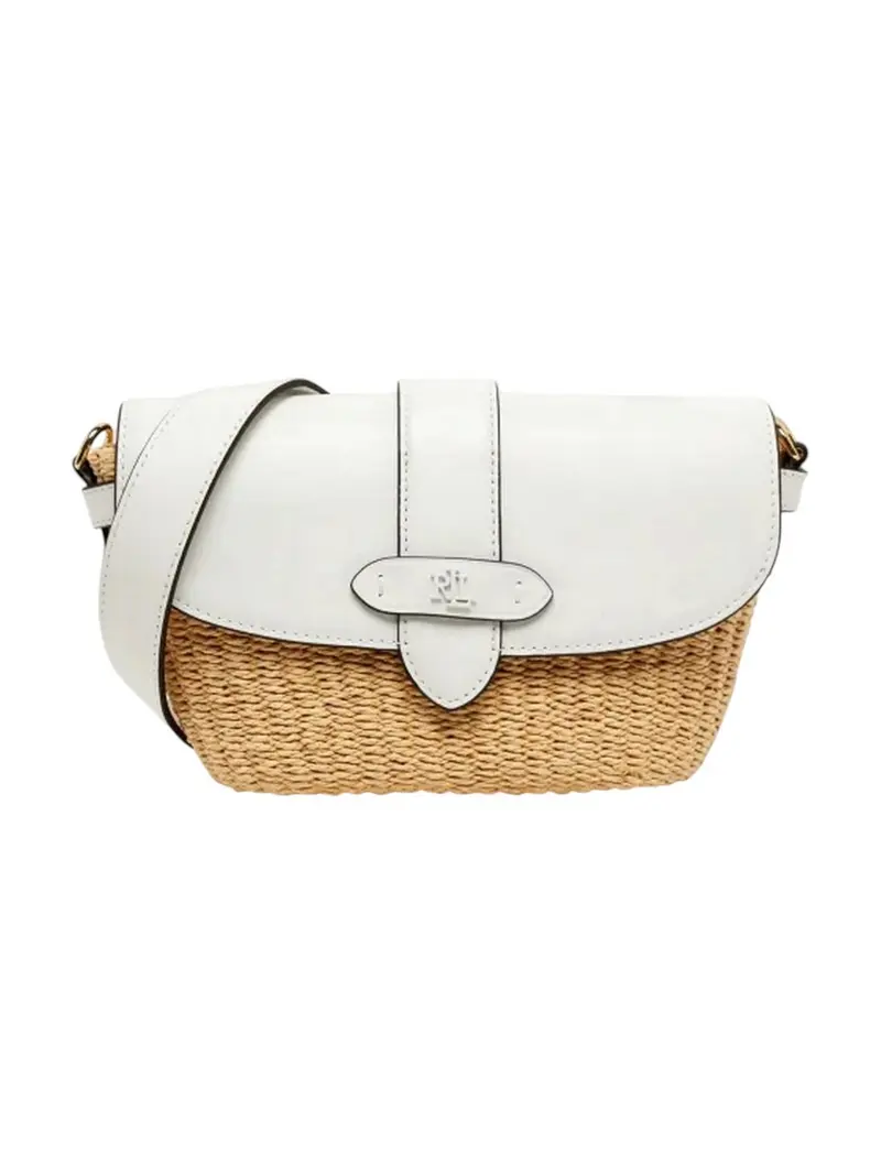 LAUREN RALPH LAUREN Borsa Donna LYNDEN-SHOULDER BAG-SMALL 431P10158 002 NATURAL/WHITE