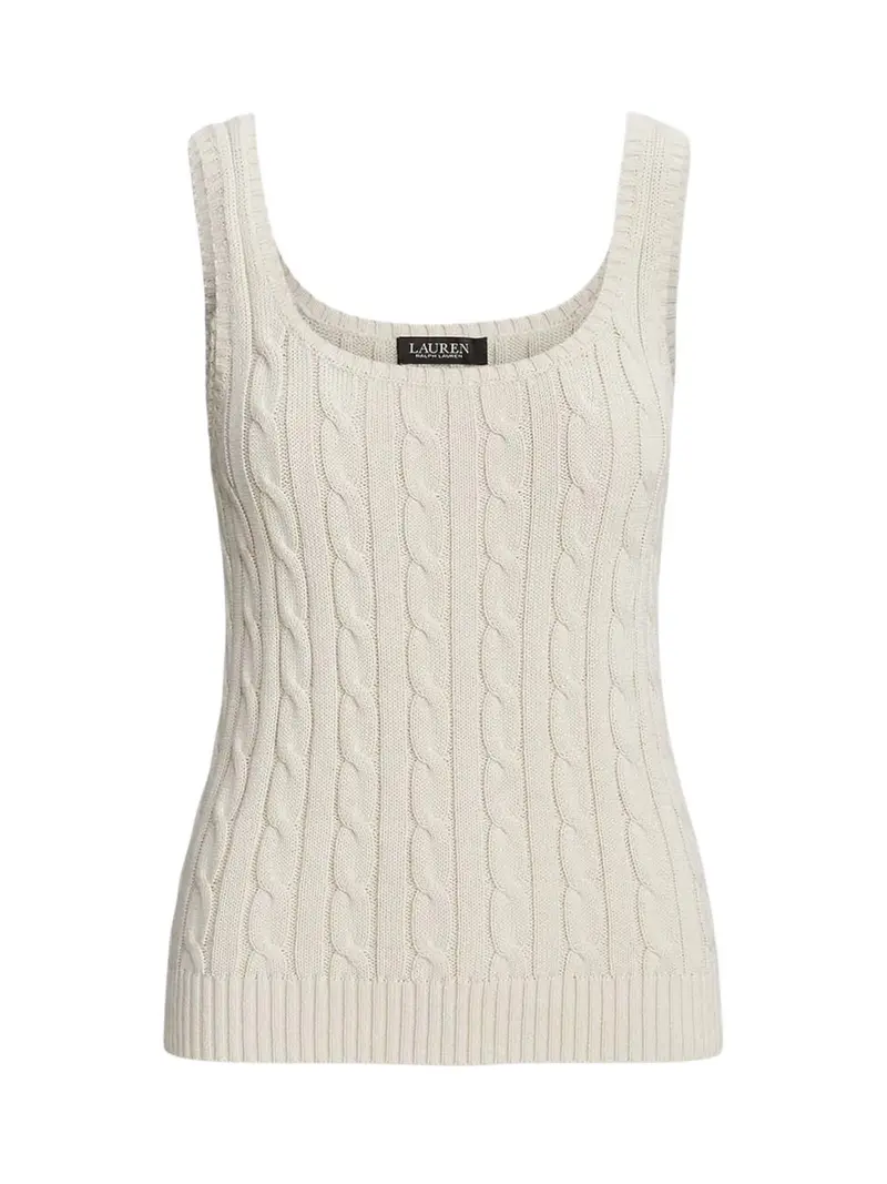 LAUREN RALPH LAUREN Canotta Donna RIDUAN-SLEEVELESS-PULLOVER 200862152 001 MASCARPONE CREAM