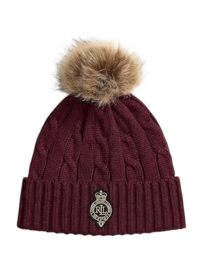 LAUREN RALPH LAUREN Cappello Donna CBL CRST PTC-HAT 454P04455 006 DARK GARNET