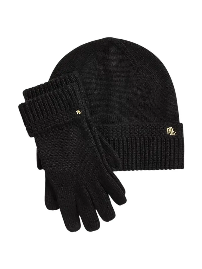 LAUREN RALPH LAUREN Cappello Donna RCKNG BN GLV-GIFT BOX SET 454P04495 001 BLACK
