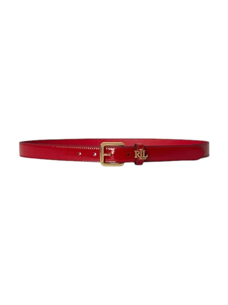 LAUREN RALPH LAUREN Cintura Donna LGO KPPER 25-BELT-SKINNY 412P10153 001 FESTIVE RED