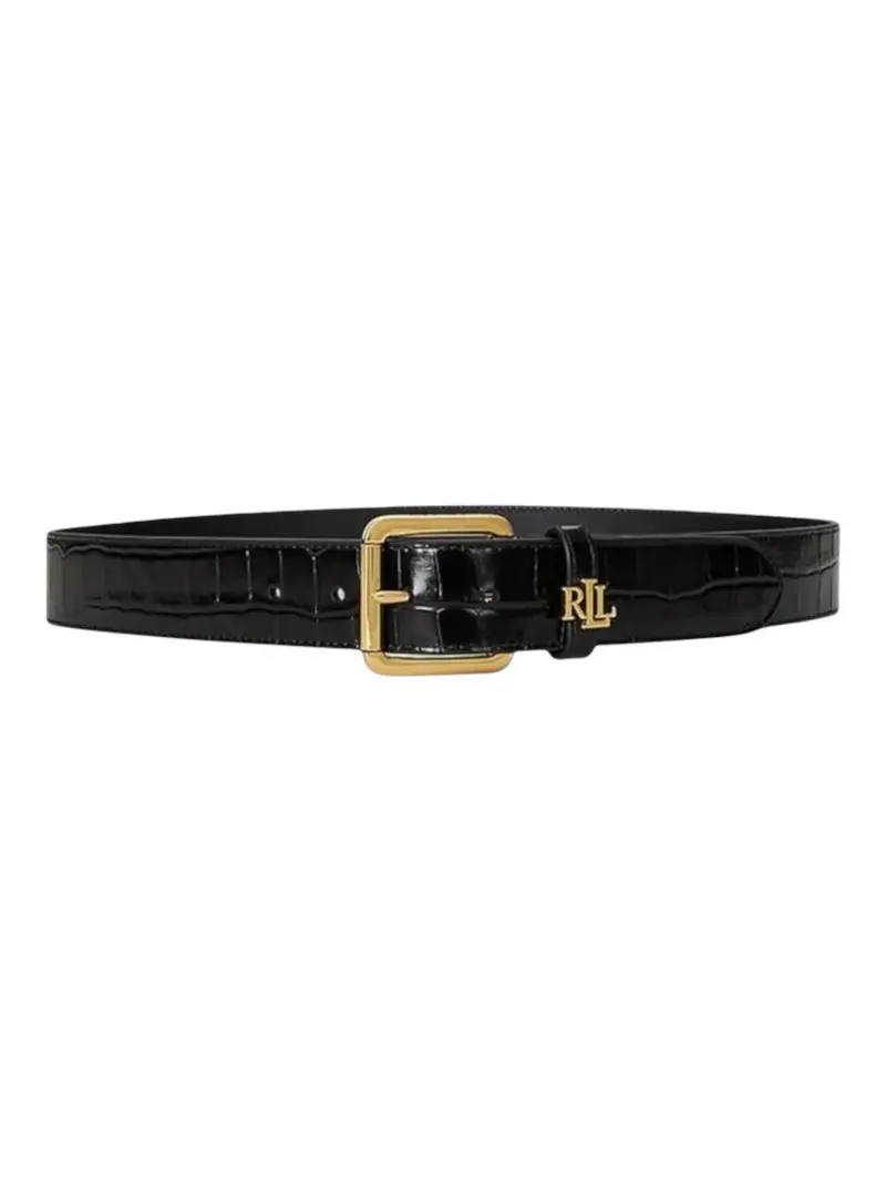 LAUREN RALPH LAUREN Cintura Donna LOGO KEEPER-BELT-MEDIUM 412980806 001 BLACK