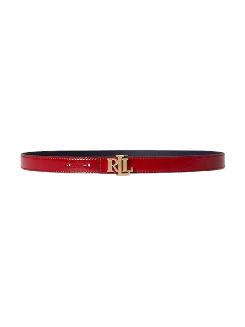 LAUREN RALPH LAUREN Cintura Donna REV LRL 20-BELT-SKINNY 412P10210 001 FESTIVE RED/REFINED NAVY