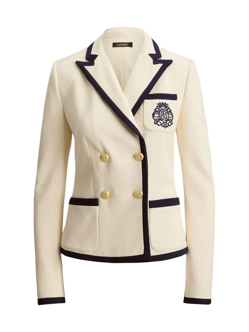 LAUREN RALPH LAUREN Giacca Donna KNIT-BLAZER/SPORT COAT 200P09081 001 MASCARPONE CREAM/REFINED NAVY