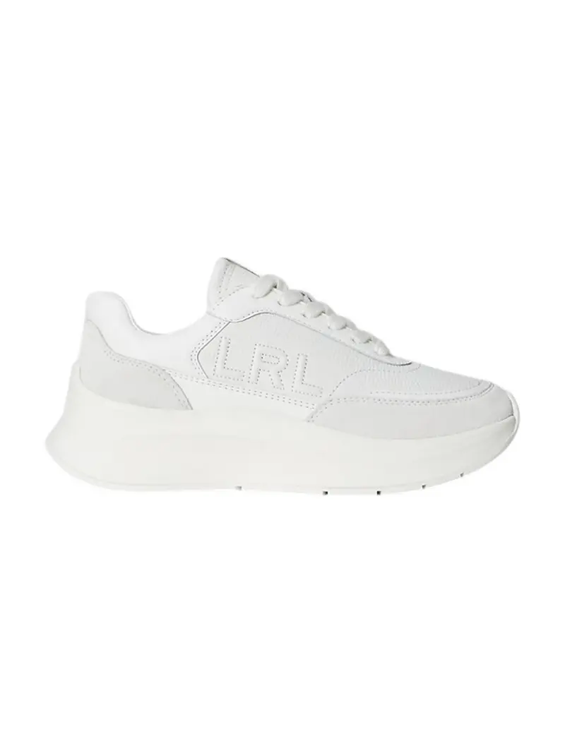 LAUREN RALPH LAUREN Sneaker Donna FRANKY-SNEAKERS-LOW TOP LACE 802969384 001 SNOW WHITE/BIANCO