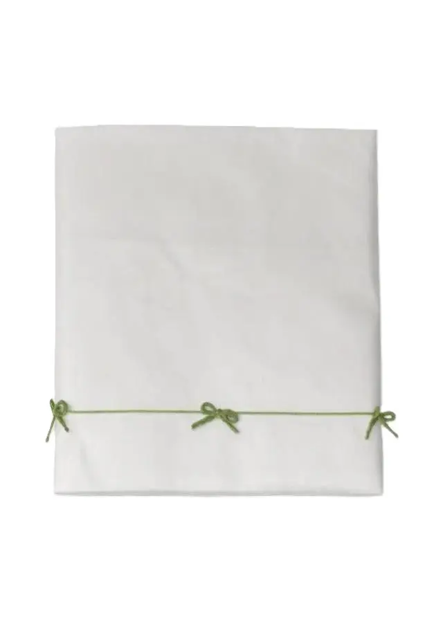 Lenzuola bianca/verde per neonato