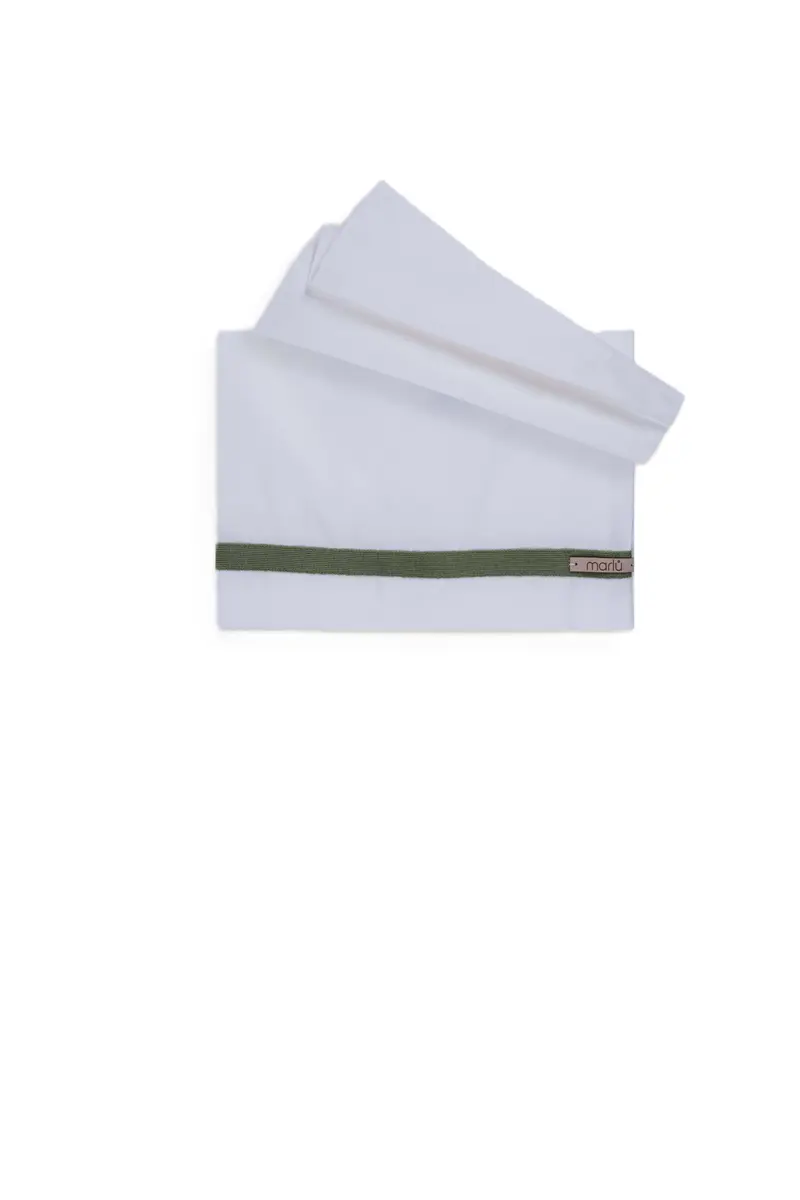 Lenzuola bianco/verde per neonato