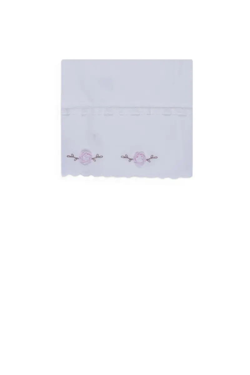 Lenzuola vaniglia/rosa per neonata