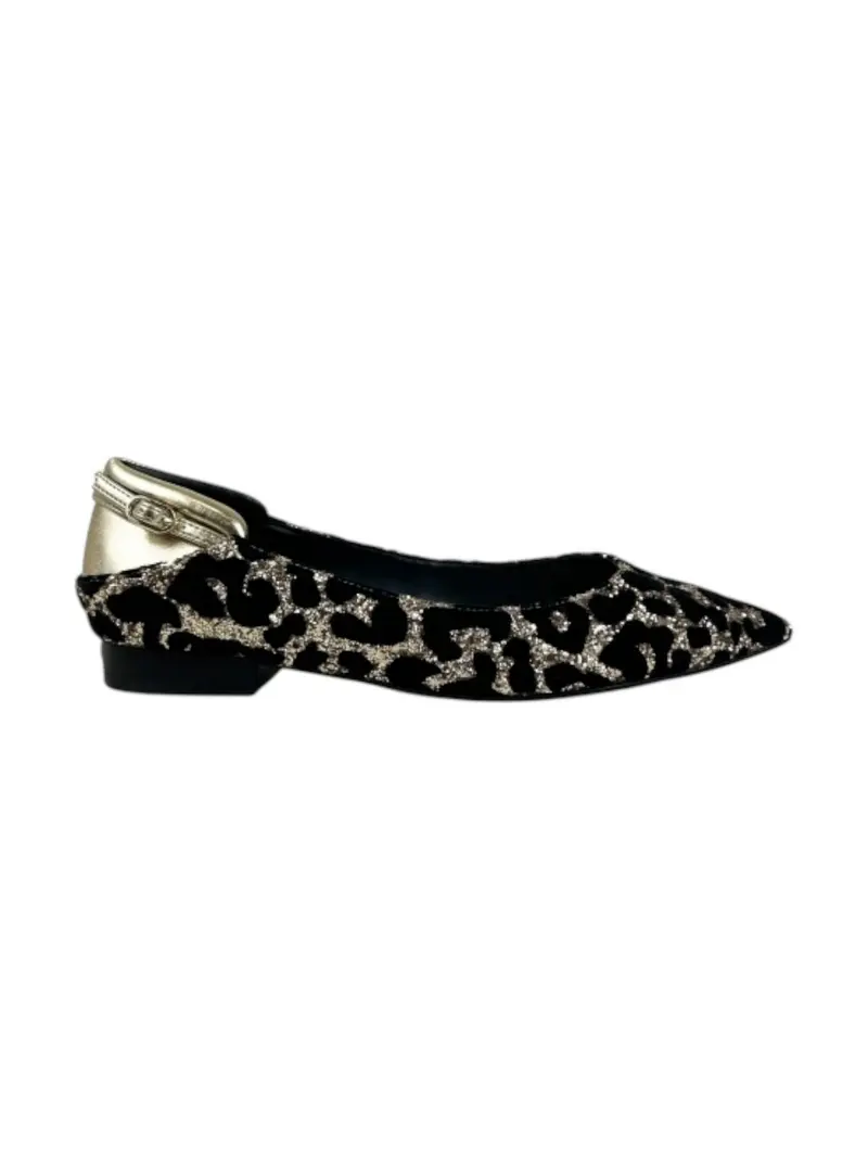 LIU JO Ballerina Donna VIVIEN 01 SF5035TX497 S3832 GLITTER/META LEOPARD/LIGHT GOLD