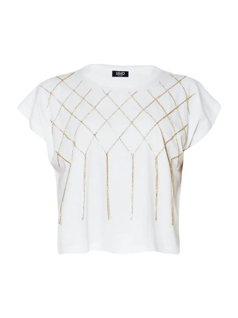 LIU JO BLACK T-Shirt e Polo Donna CA4444J5003 N9185 Bianco