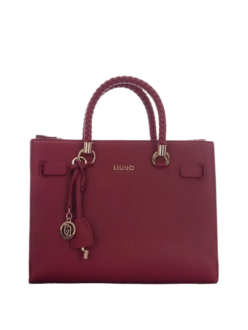 Liu Jo Borsa A Mano Charm Logato Bordeaux
