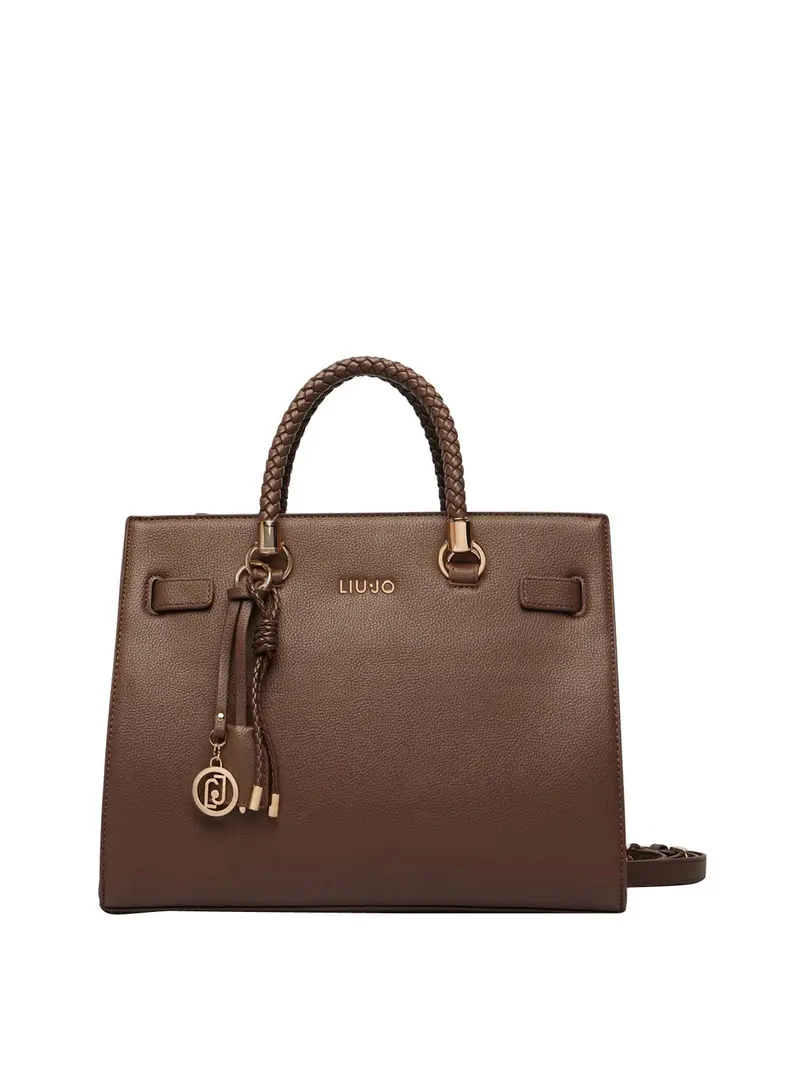 Liu Jo Borsa A Mano Charm Logato Marrone