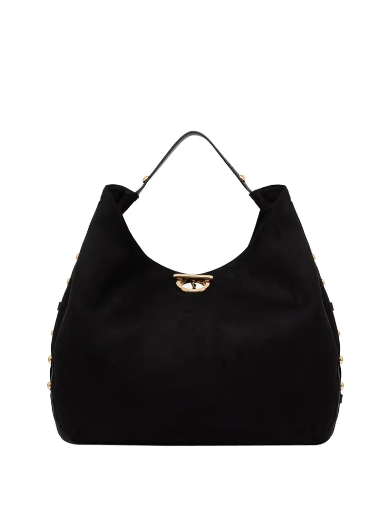 Liu Jo Borsa A Mano Hobo Grande Con Borchie Nero