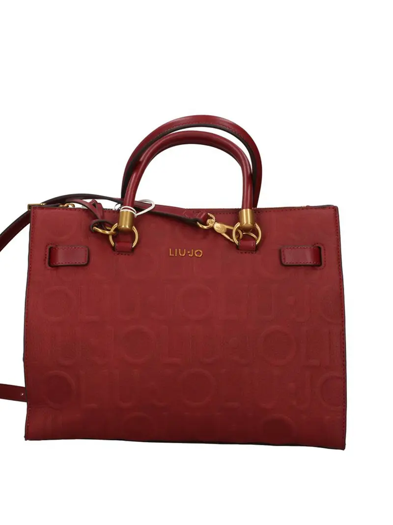 Liu Jo Borsa A Mano Logo Frontale Bordeaux