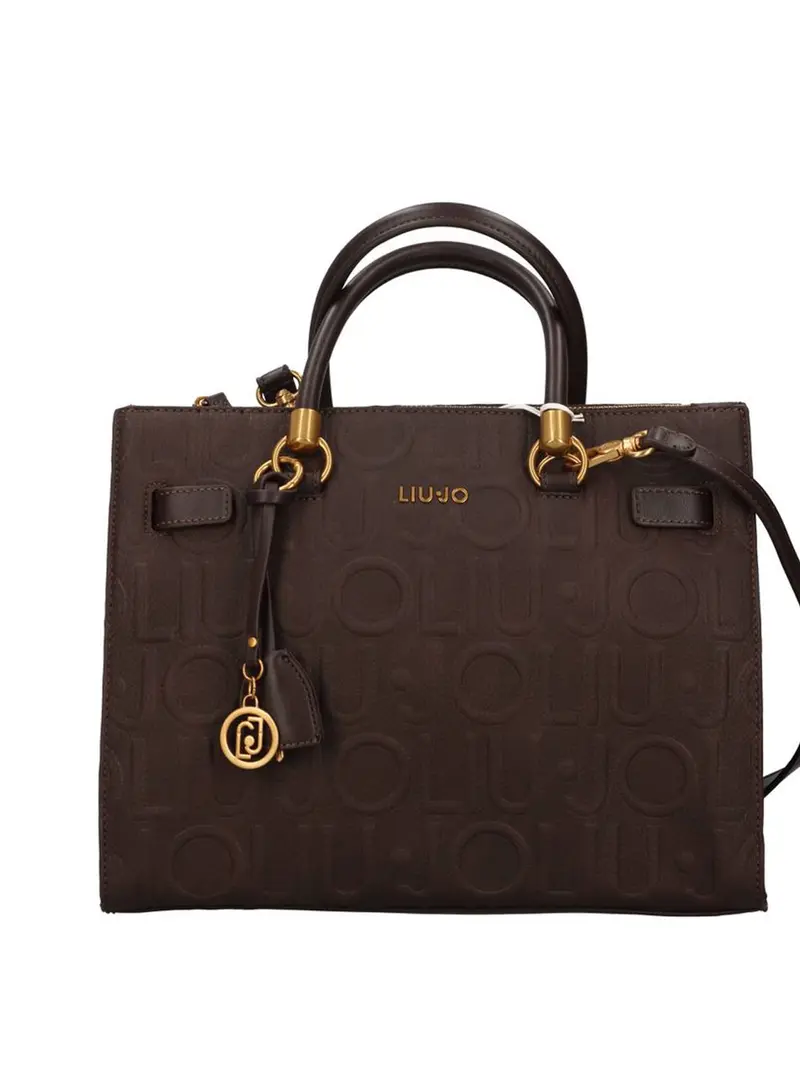 Liu Jo Borsa A Mano Logo Frontale Marrone