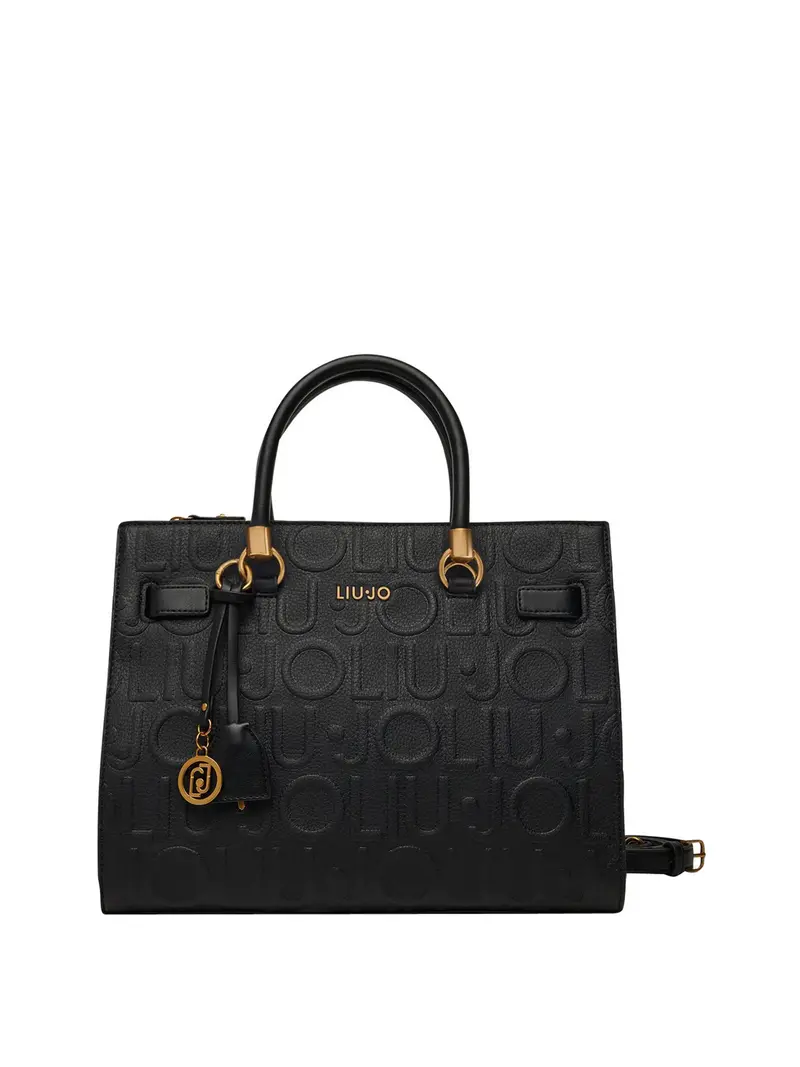 Liu Jo Borsa A Mano Logo Frontale Nero