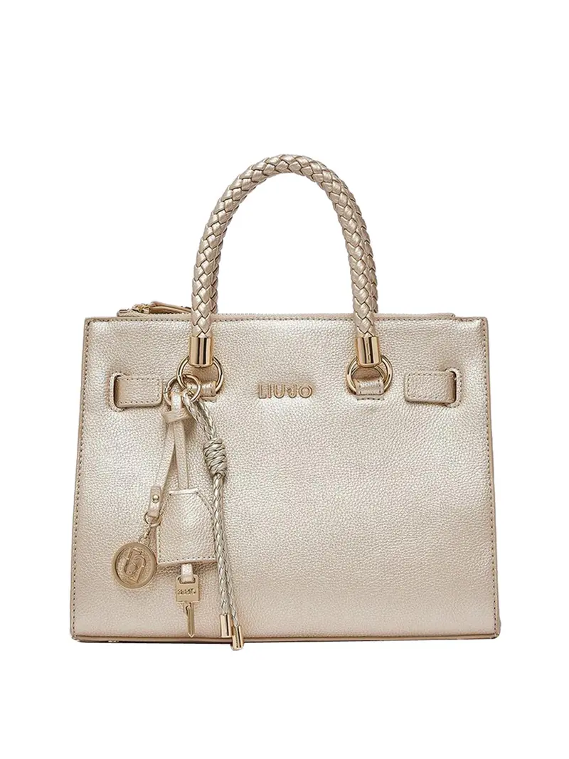 Liu Jo Borsa A Tracolla Logo Frontale Gold