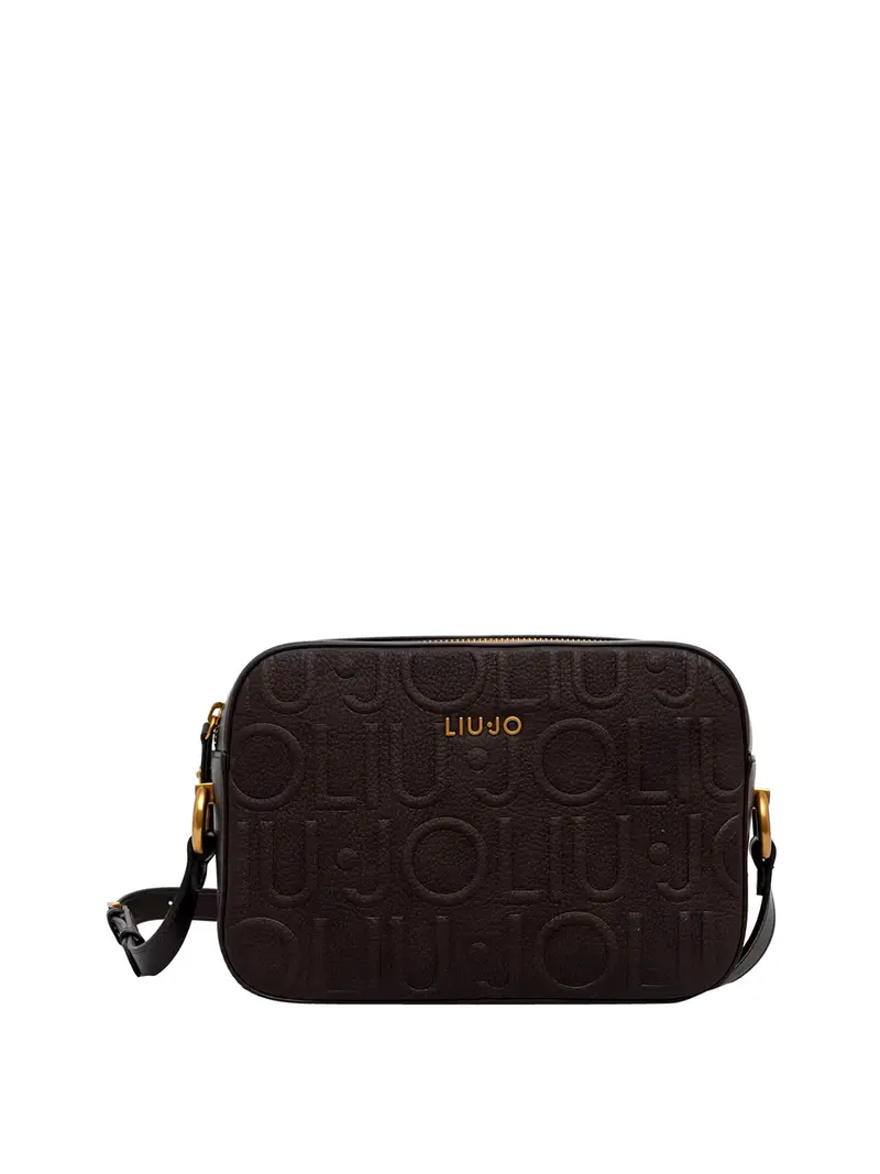 Liu Jo Borsa A Tracolla Logo Frontale Marrone