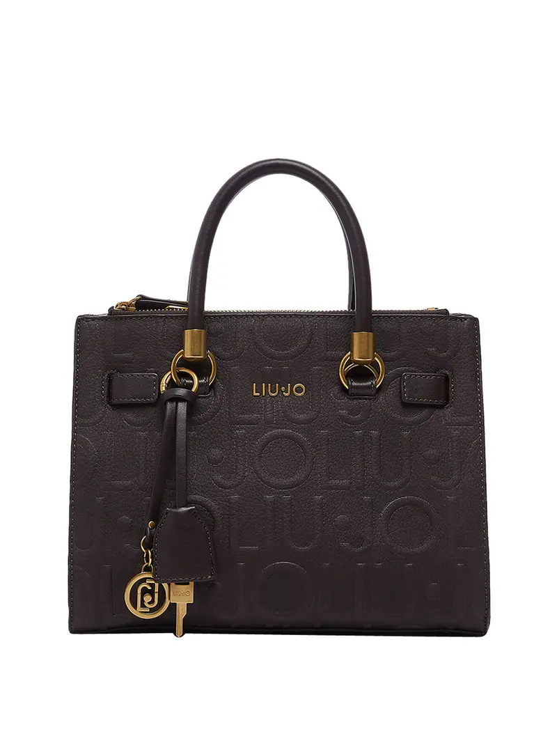 Liu Jo Borsa A Tracolla Logo Frontale Marrone
