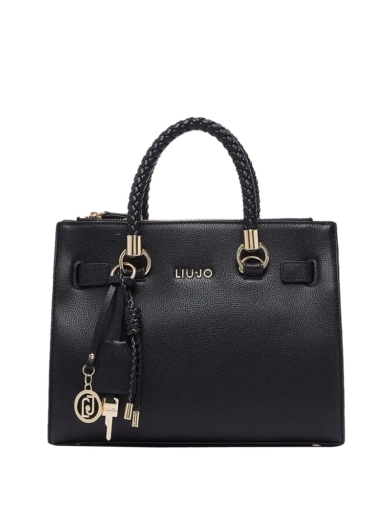 Liu Jo Borsa A Tracolla Logo Frontale Nero