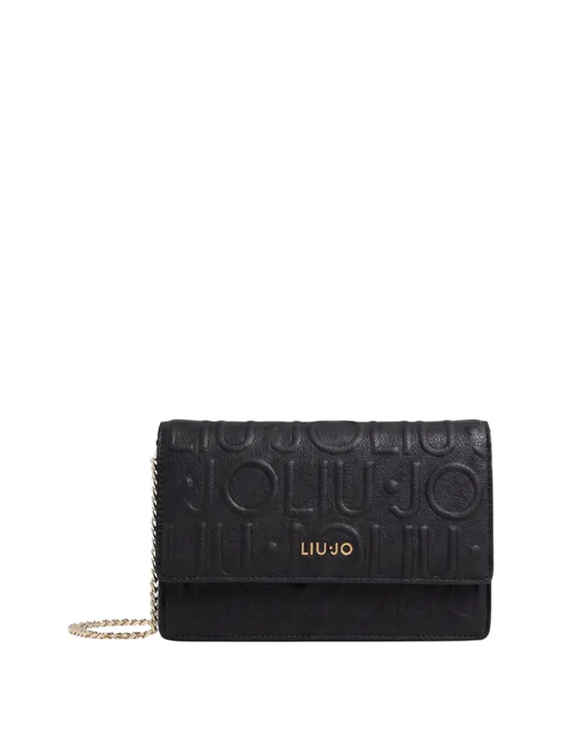 Liu Jo Borsa A Tracolla Logo Frontale Nero
