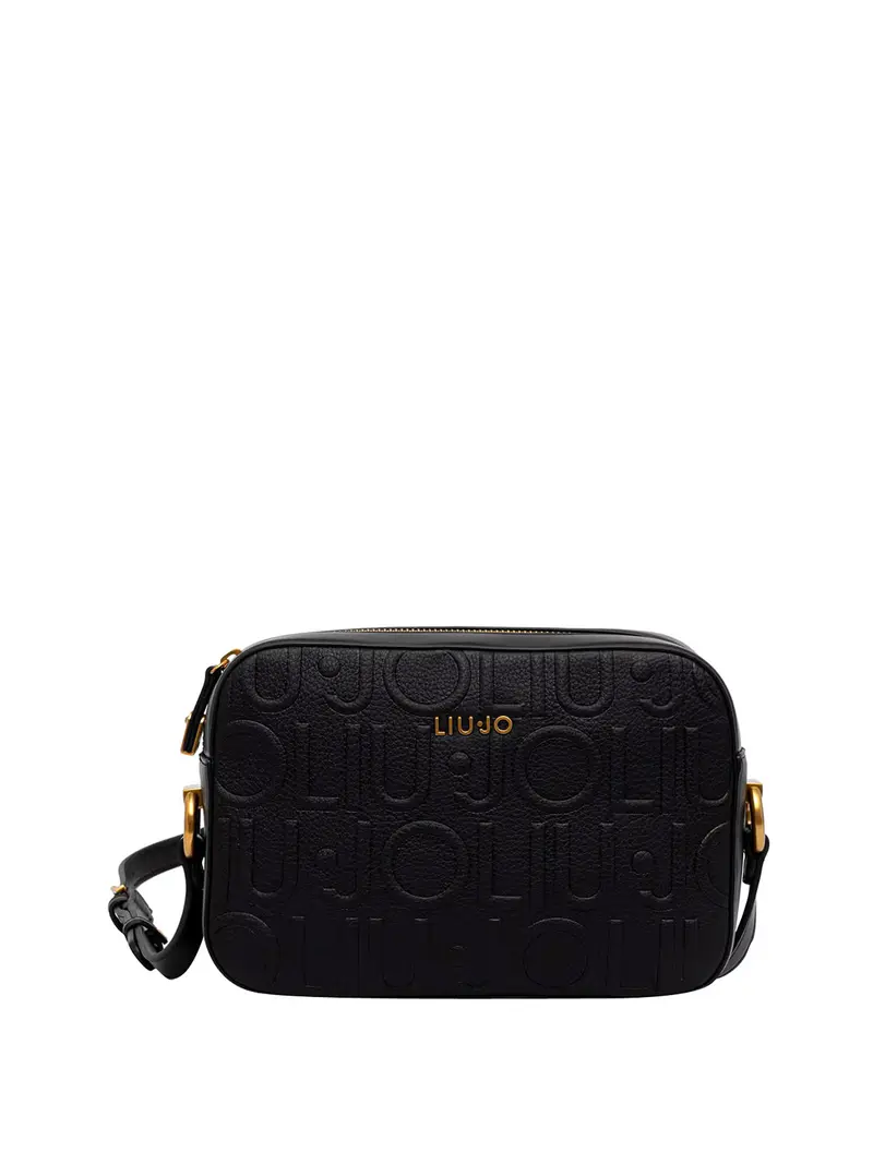 Liu Jo Borsa A Tracolla Logo Frontale Nero