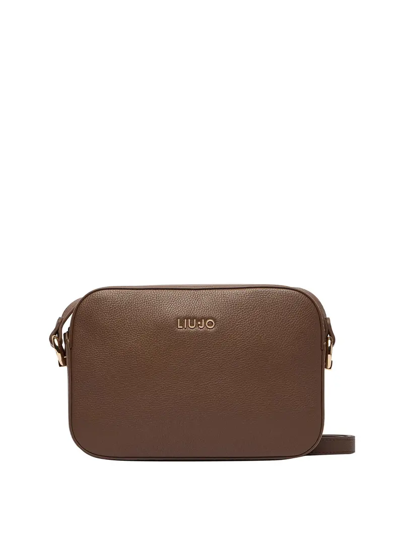 Liu Jo Borsa A Tracolla Media Logo Frontale Dark Mocha