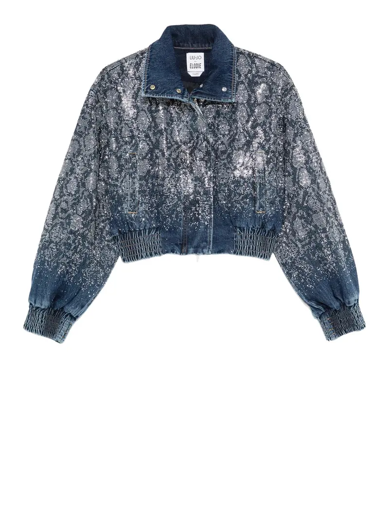 Liu Jo Giubbotto Con Strass Denim