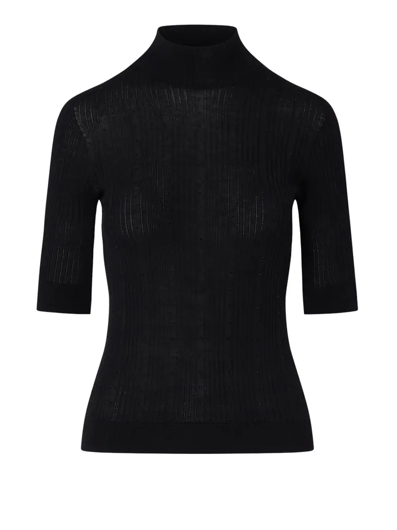 Liu Jo Maglia In Lana Con Strass Nero
