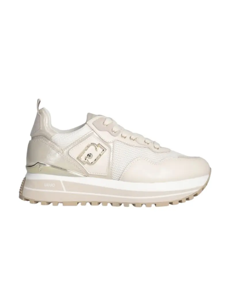 LIU JO Sneaker Donna LIU JO MAXI WONDER 01 BA5013PX602 S1185 LEATHER//MESH/L IVORY