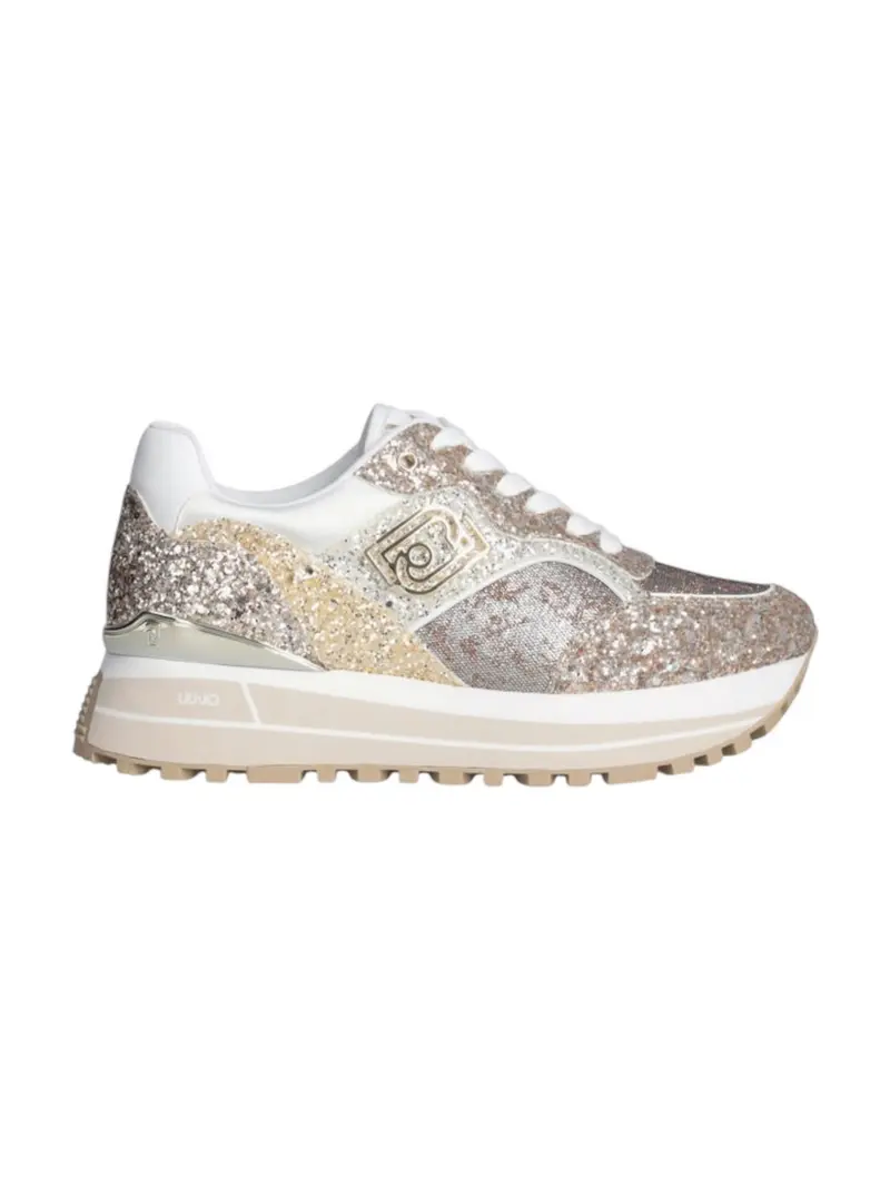 LIU JO Sneaker Donna LIU JO MAXI WONDER 73 BA5015TX007 00529 GLITTER GOLD