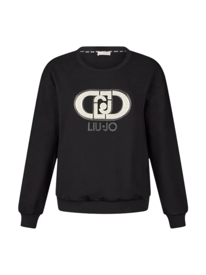 LIU JO SPORT Felpa Donna  TF5154FS576 R9932 NERO/MONOGRAM